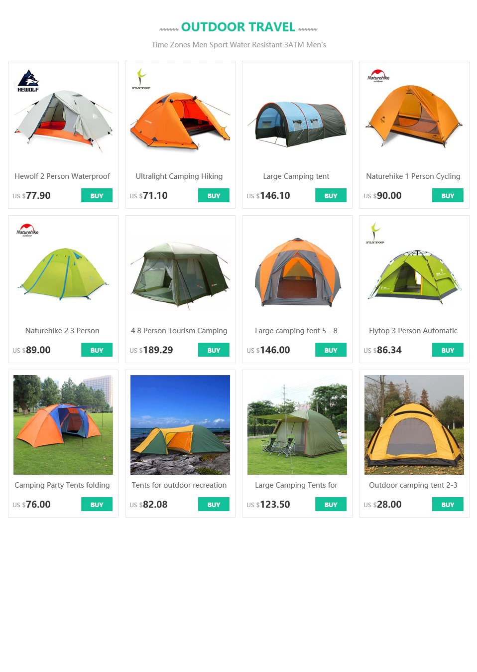 Cheap Goat Tents FLYTOP Ultralight 2 Person Outdoor Tent Waterproof Double Layer Aluminum Rod Tourist Camping Hiking Tent For Outdoor Recreation Tents 